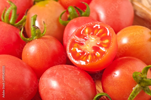 organic tomato closeup vegetable background