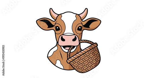 Calf with Basket
