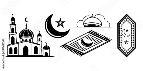 Diverse religious symbols representing different faiths and beliefs Vector