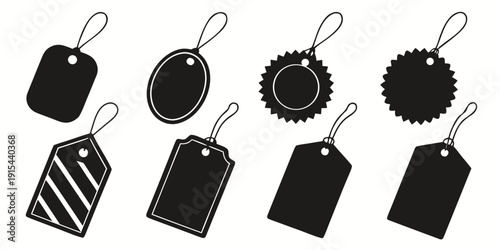 Assorted tags and labels in various shapes and designs Vector