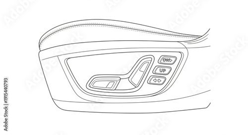 Car Headlight Design Technical Drawing.