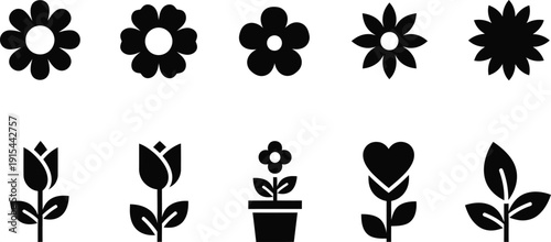 Floral vector icons