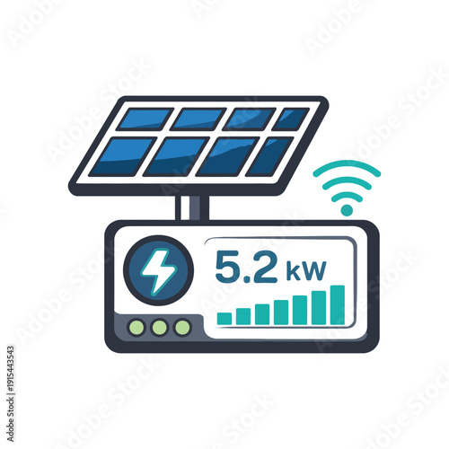 Solar Energy Monitoring Dashboard Display