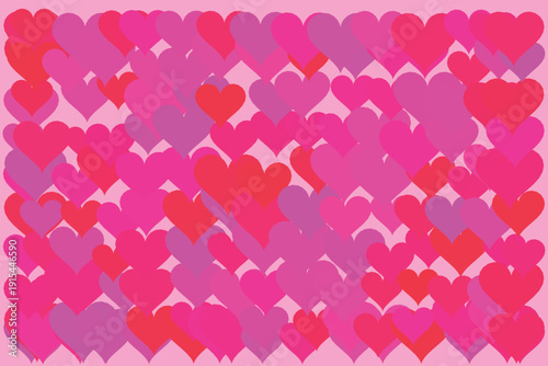 Vibrant Love Hearts Seamless Romantic Texture Valentine EPS Vector
