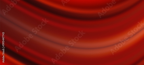 3d rendering of red abstract glass background. An abstract background features a gradient of red and dark red colors, creating a smooth, wave-like transition.