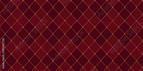Vintage red metal grid texture with a seamless diamond pattern and retro rhombus shape design for a classic backdrop