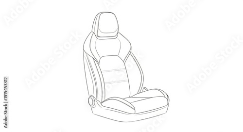 Car Seat Illustration Simple Design.