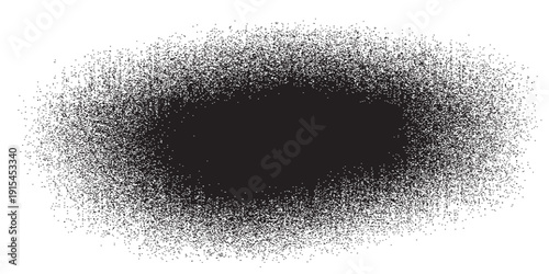 Quadro su tela Abstract speckled oval shape with dark center and fading edges.