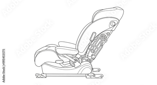 Car Seat Safety Illustration.