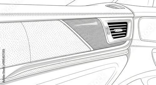 Car Vent Diagram Sketch.