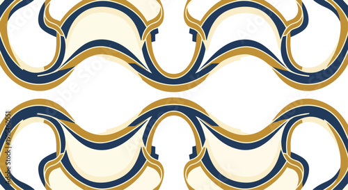 Abstract decorative pattern with curved lines and contrasting colors