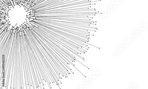 Abstract radial vector field with arrows emanating from center, blending physics visualization and modern digital art for science, education, and design concepts.