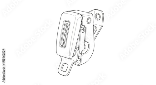 Close up of car seat belt buckle.