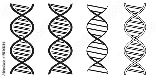 Comparison of dna structures highlighting different molecular formations Vector