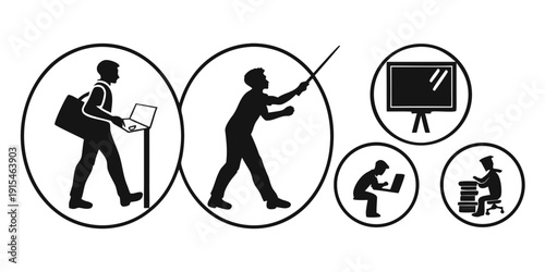 A visual representation of activities to avoid while recovering from injury. Vector