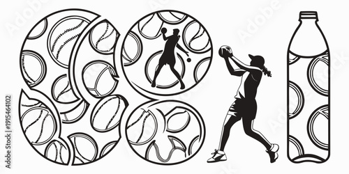 A man running towards a giant clock with intertwined gears and arrows Vector