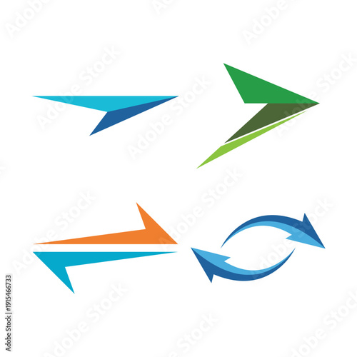  Arrow Up Logo Template Icon