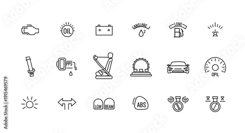 Collection of Simple Line Icons.