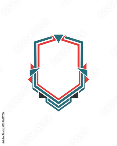 Free Download Geometric art deco frame design on black background - GFXLoad
