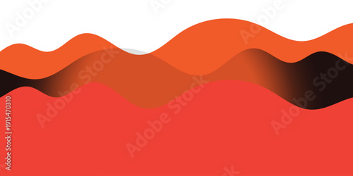 Wavy red and magenta footer, border, divider shapes