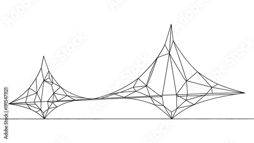 Elegant ballerina depicted in a single continuous line drawing