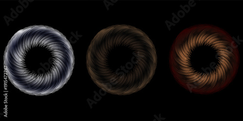 Gold, silver and bronze metal circle frames 3d vector realistic illustration. First, second and third place medals or buttons isolated on white background. Certified. Quality blank, empty badge set.