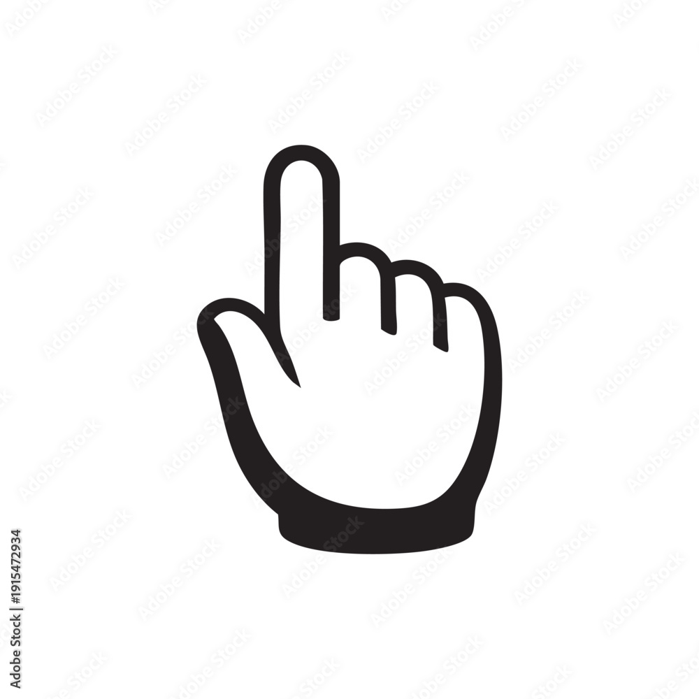 Fototapeta premium Hand Cursor Icon Vector Illustration