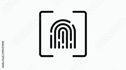 Fingerprint scan icon symbolizing security and identification technology.