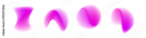 Set of watercolor translucent gradient orbs with smooth neon glowing spots, layered for creative backgrounds. vector
