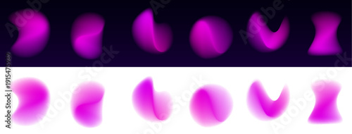 Floating gradient circle with soft glowing edges, neon spectrum halo, and subtle texture details. vector
