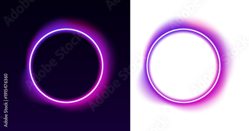 Radiant holographic gradient circle with smooth mesh fusion and luminous digital glow. vector
