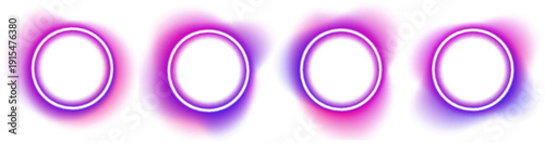 Vibrant neon gradient disk with radiant glow and seamless blended colors, perfect for UI elements. vector
