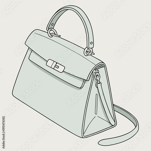 Blue fashion purse handbag on white background isolated stock photo