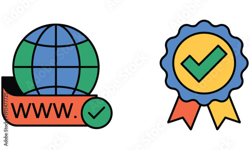 Global website verification and quality assurance with a badge icon