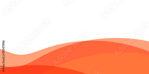 Modern abstract background with a smooth, wavy orange border at the bottom. Simple, footer with translucent layers, making it perfect for corporate presentations, brochures, or banners