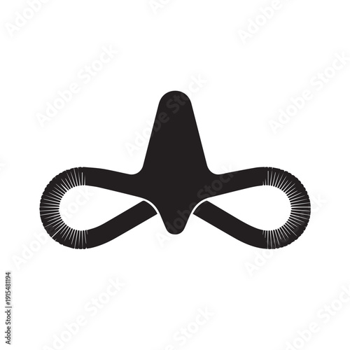 Nose clip for swimming icon vector illustration isolated on white background for aquatic sports and training equipment