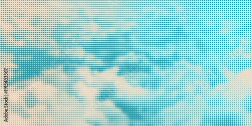 Fotografi Color halftone texture of blue sky with clouds