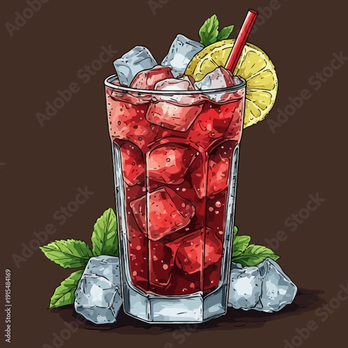 Special Soda Drink With Ice Very Cool