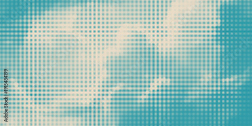 Tablou pe pânză Color halftone texture of blue sky with clouds
