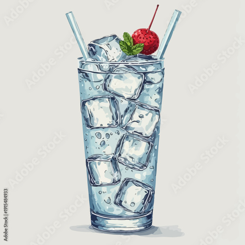 Special Soda Drink With Ice Very Cool