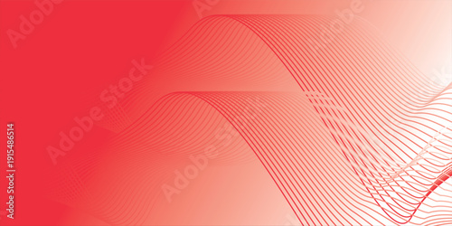 Latar belakang gelombang merah abstrak yang halus dan bergaya. Tekstur vektor EPS.
