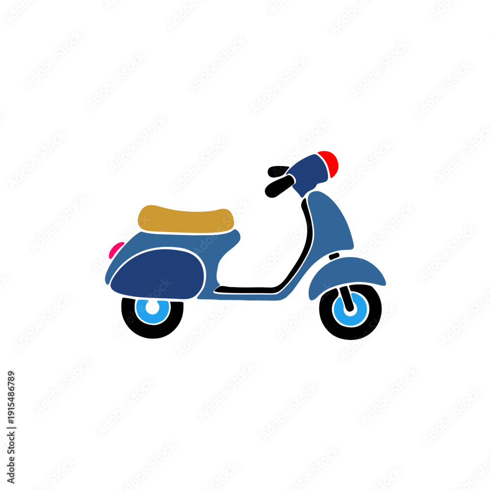 Obraz premium simple automatic motorbike vector icon