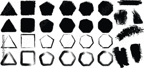 set of black and white icons for design