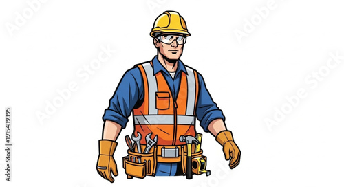 Construction Worker in Safety Gear.