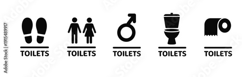 Restroom Symbols for Universal Accessibility and Hygiene