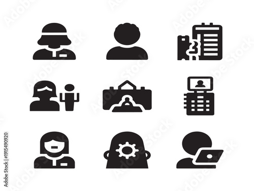 People Actions Silhouette Collection for Daily Activity Designs  