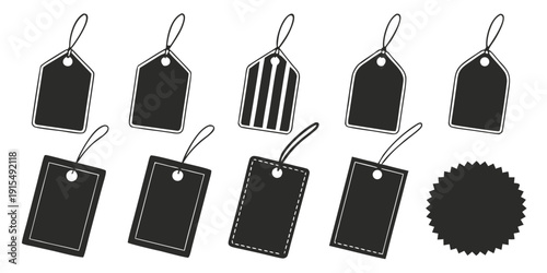 Assorted bags and purses displayed in various patterns and designs Vector