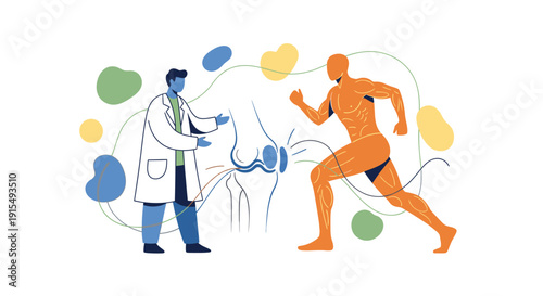 Colorful abstract design on various supplement packaging.