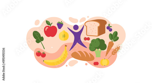 Colorful abstract design on various supplement packaging.