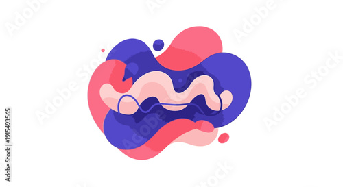 Colorful abstract design on various supplement packaging.